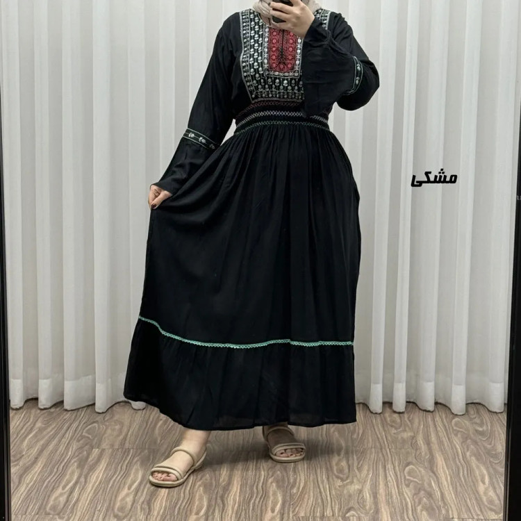 پیراهن گلدوزی وارداتی مدل نازی کد 1778