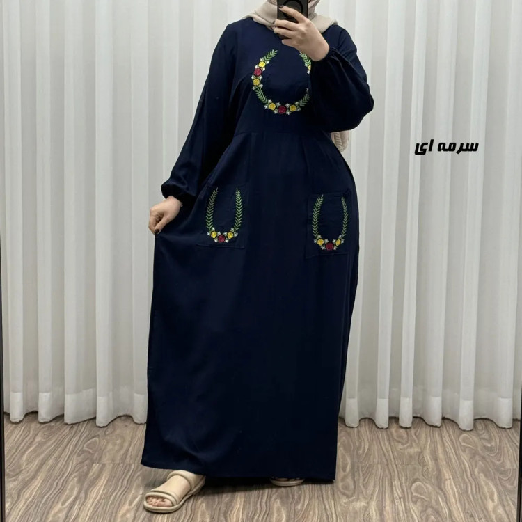پیراهن گلدوزی نخی مدل خاطره کد 1780