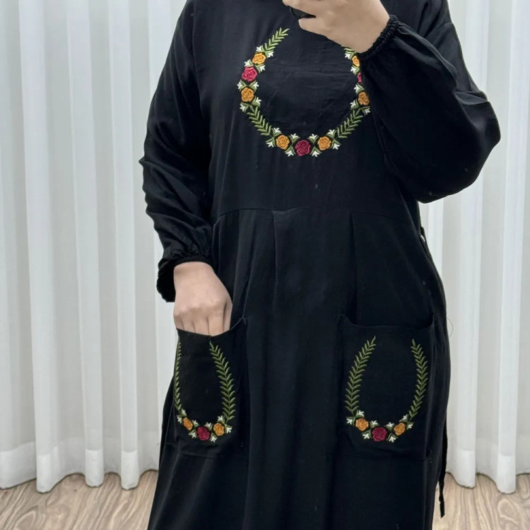 پیراهن گلدوزی نخی مدل خاطره کد 1780