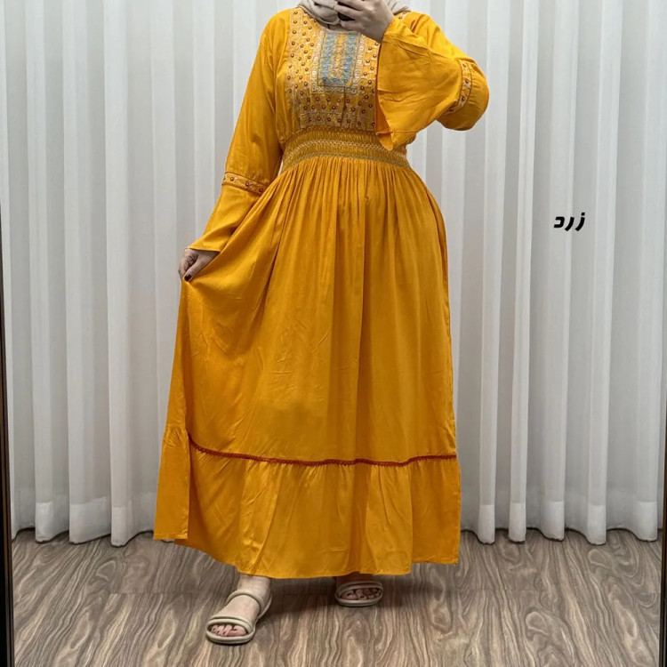 پیراهن گلدوزی وارداتی مدل نازی کد 1778