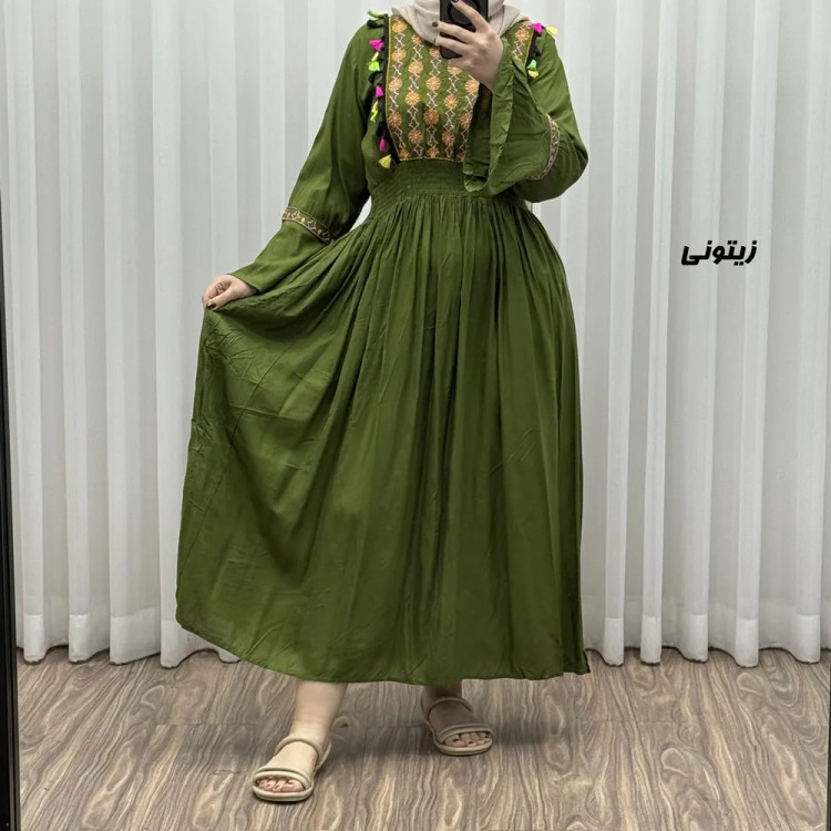 پیراهن گلدوزی وارداتی مدل جانان کد 1779