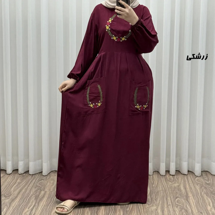 پیراهن گلدوزی نخی مدل خاطره کد 1780