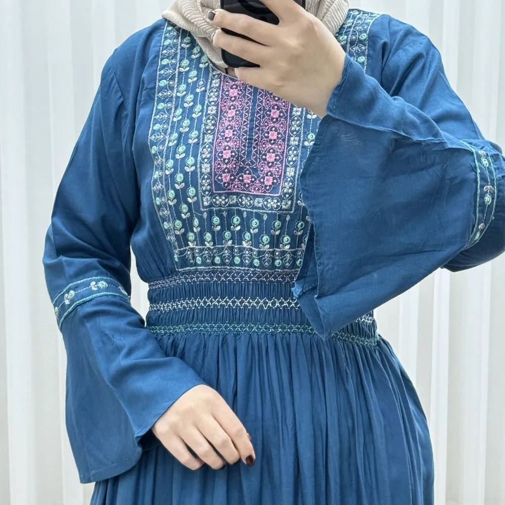 پیراهن گلدوزی وارداتی مدل نازی کد 1778