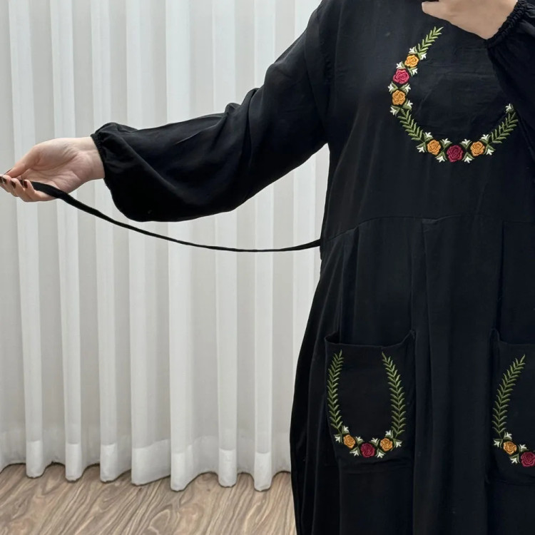 پیراهن گلدوزی نخی مدل خاطره کد 1780
