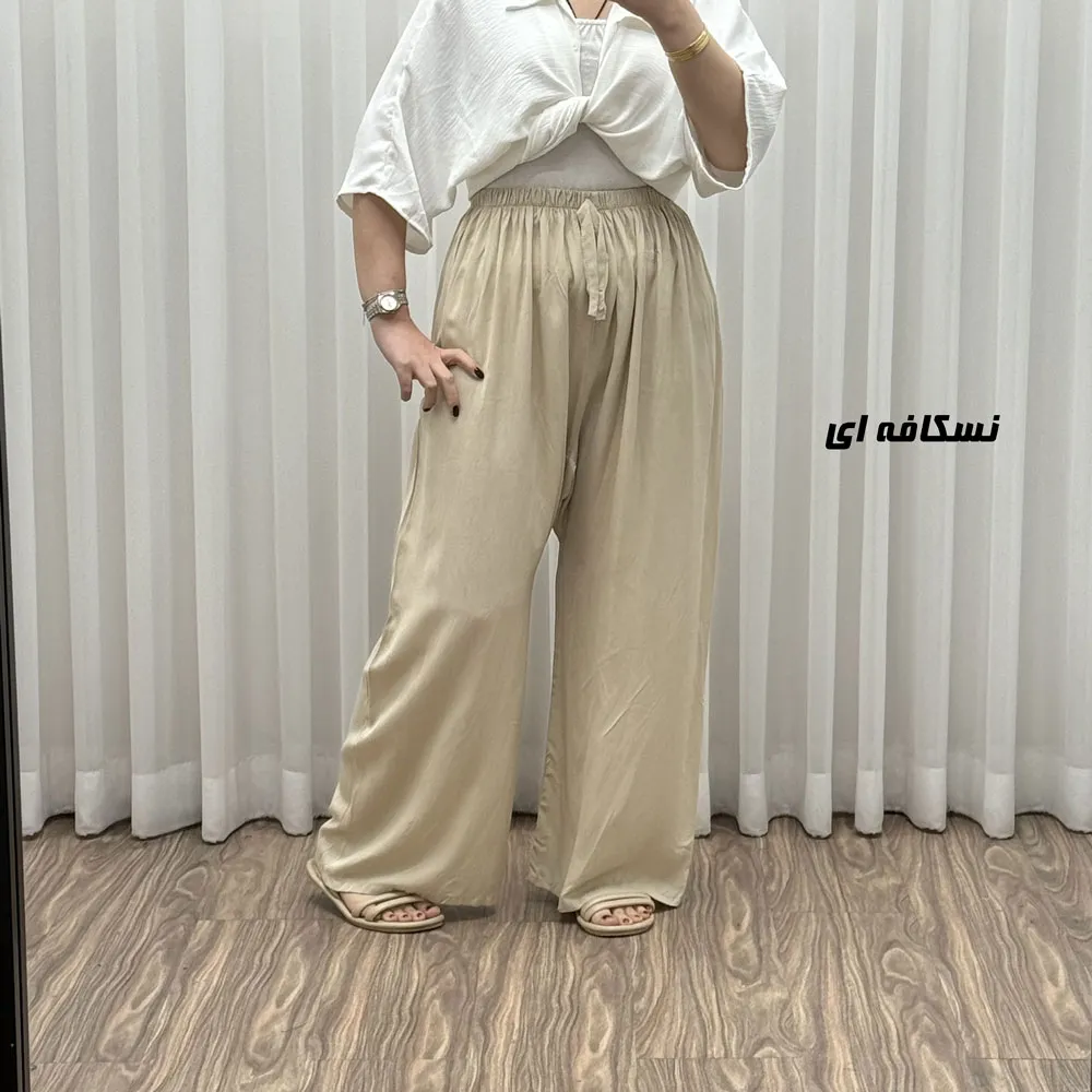شلوار نخی قواره دار کد 1782