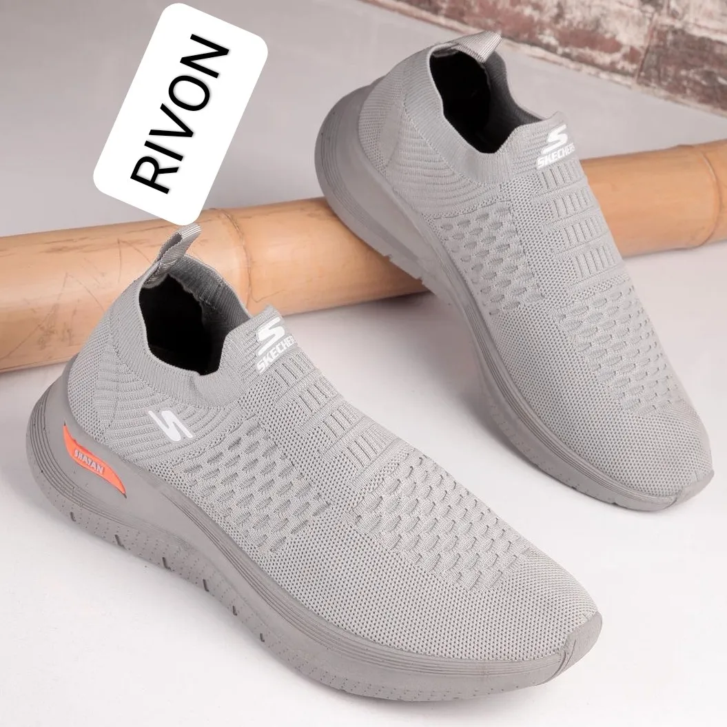 اسکیچرز طبی لژدار مدل RIVON طوسی روشن درجه 1