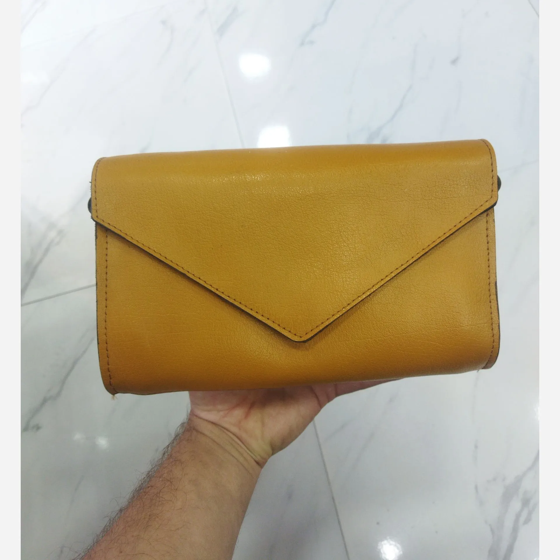 کیف دستی دوشی تمام چرم گاوی(فریبا2)در رنگ بندی