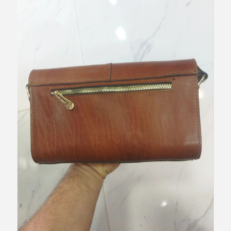 کیف دستی دوشی تمام چرم گاوی(فریبا1)در رنگ بندی