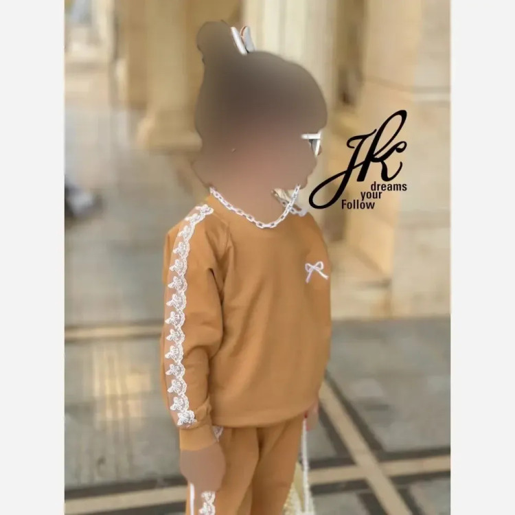 ست بلوز و شلوار دخترانه دورس پنبه لاکرا سایز 40 تا 55