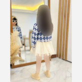 ست سه تیکه کت و دامن و تاپ دخترانه مجلسی سایز 50 و 55