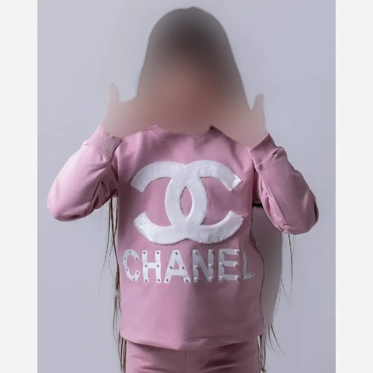ست بلوز و شلوار راحتی دخترانه کراپ نگین کاری شده جنس نخ پنبه دورس لاکرا دار سایز 50 تا 65