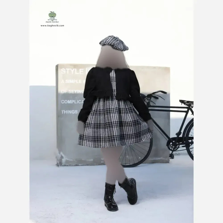 ست کت و سارافون دخترانه به همراه کلاه جنس موهر و دورس مناسب 3 تا 10 سال