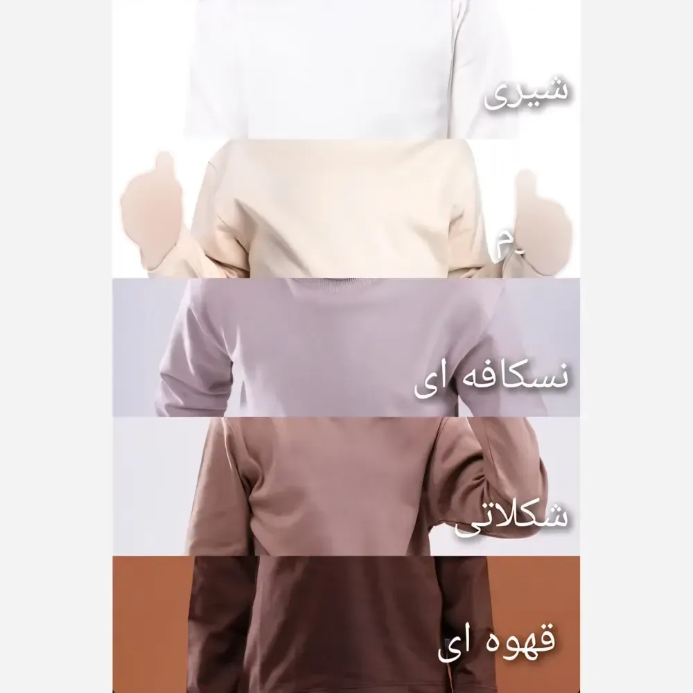 بلوز یقه سه سانت دخترانه جنس نخ و پنبه ساده و رنگی