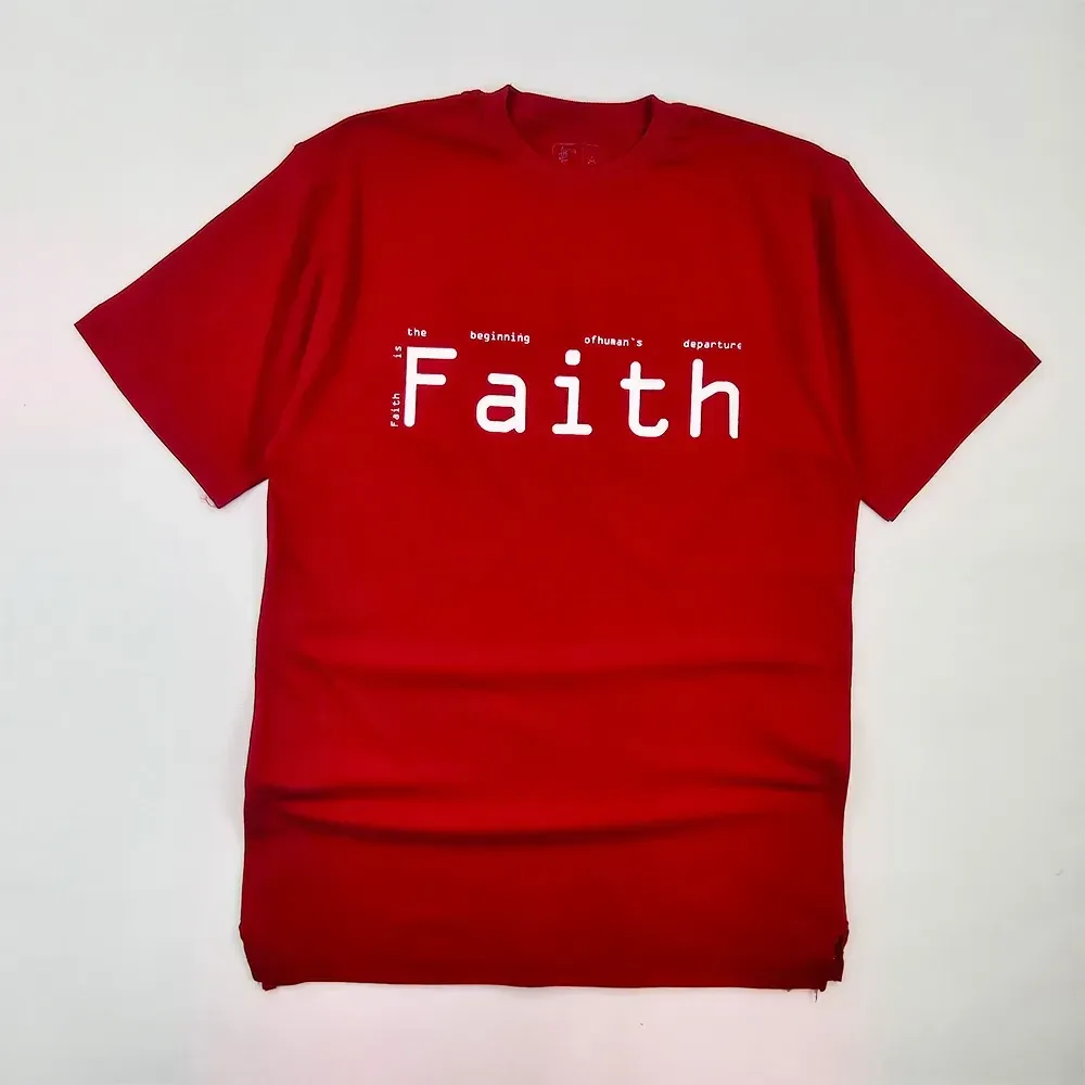 تیشرت مردانه یقه گرد پنبهای مدل FAITH کد 10261