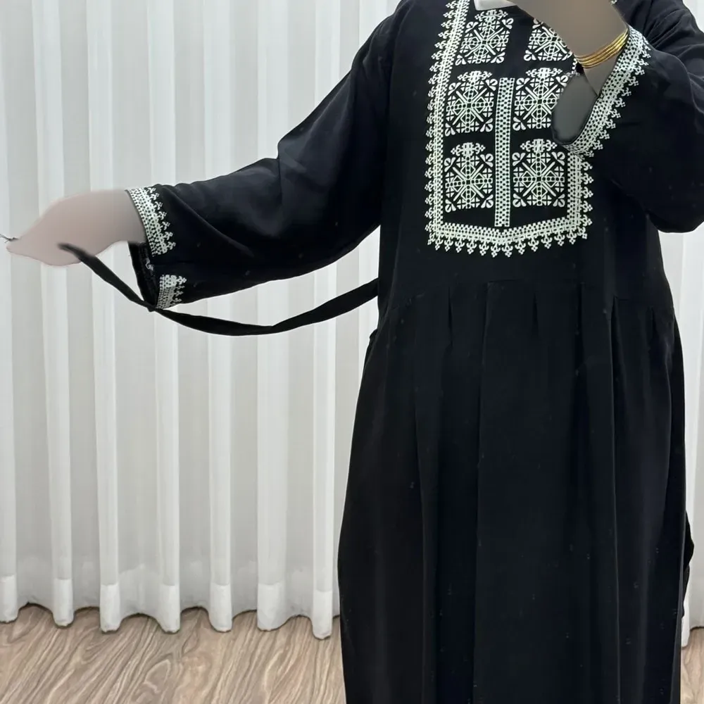 پیراهن ساحلی نخی زنانه مدل ساره 2 کد 1756 فری سایز با کمربند