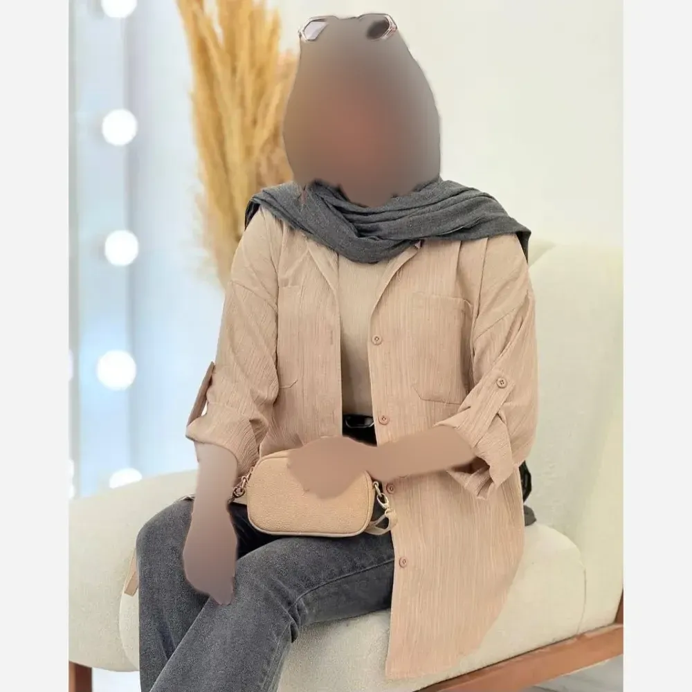 شومیز زنانه مدل نیکا جنس سوپرایوا درجه یک فری سایز 38 تا 46