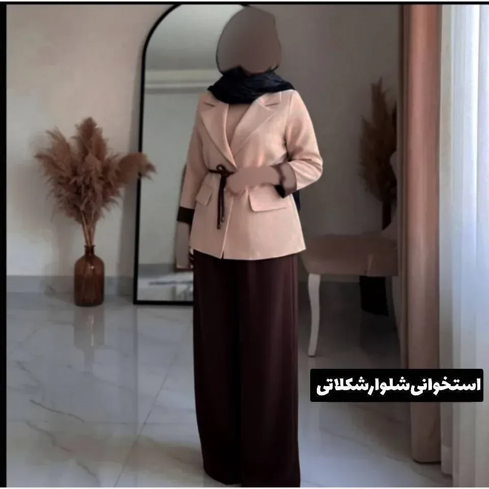 کت و شلوار زنانه مدل آزیتا جنس مازراتی فری سایز تا 46