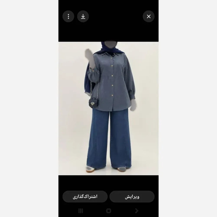 مانتو شانتون پشت دکمه زنانه مدل ارغوان سایز 40 تا 48