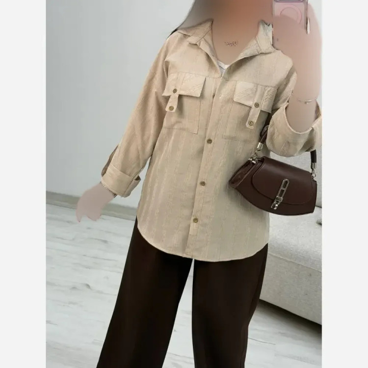 شومیز زنانه شانتون جیب صلیبی فری سایز 38 تا 46