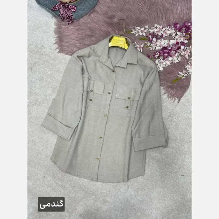شومیز زنانه شانتون جیب صلیبی فری سایز 38 تا 46