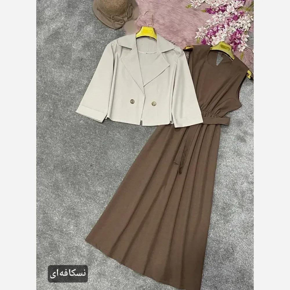 ست دوتیکه زنانه مدل آسو جنس لنین فری سایز 38 تا 46
