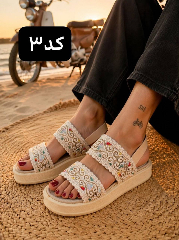 صندل زنانه سنتی زیره پلیمر سبک و راحت سایز 37 تا 40