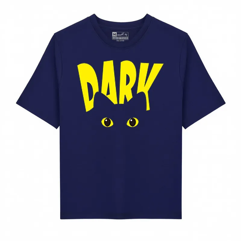 تیشرت لانگ مردانه آستین کوتاه یقه گرد جنس نخ مدل دارک
