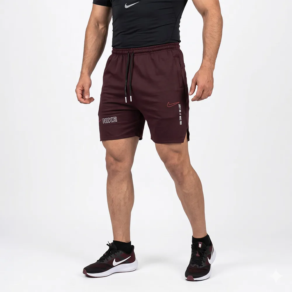 شلوارک کوتاه ورزشی مردانه نایک ایر رنگ زرشکی مدل 11848