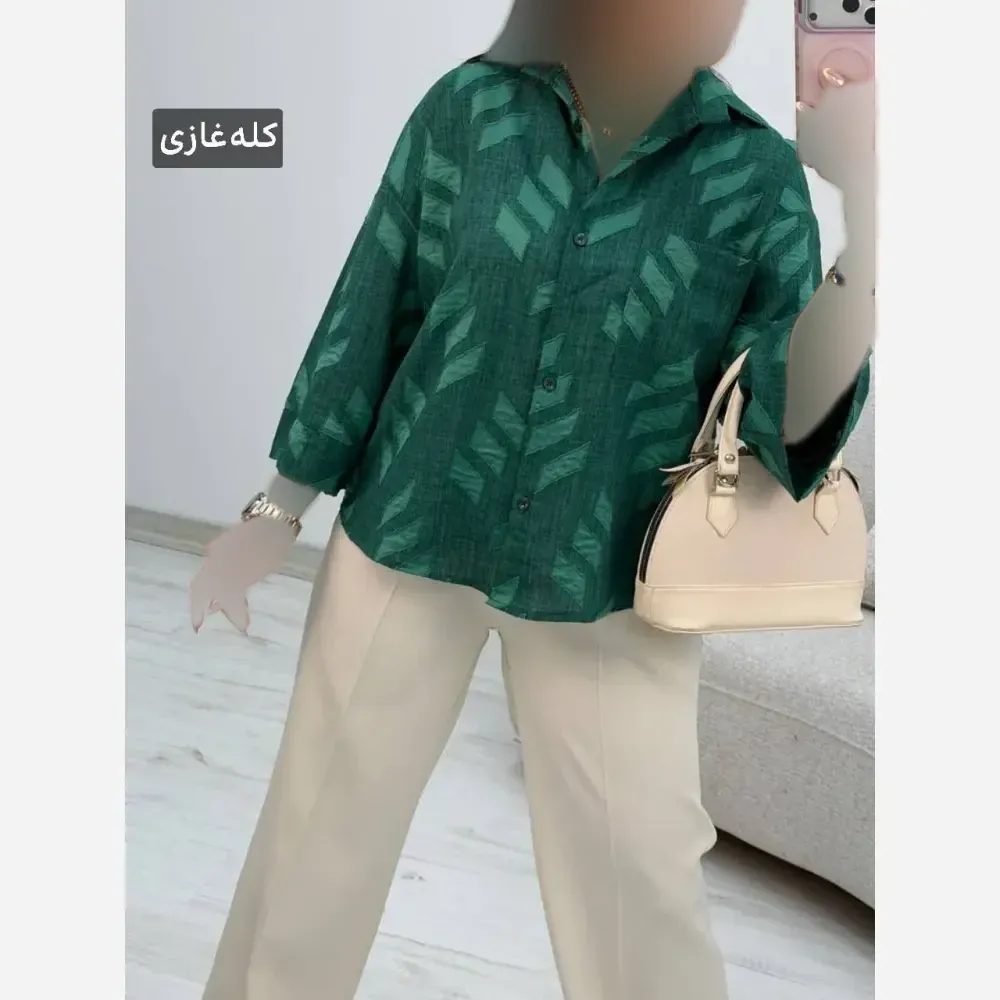 شومیز باکسی زنانه مدل سوین جنس شانتون فری سایز 38 تا 46