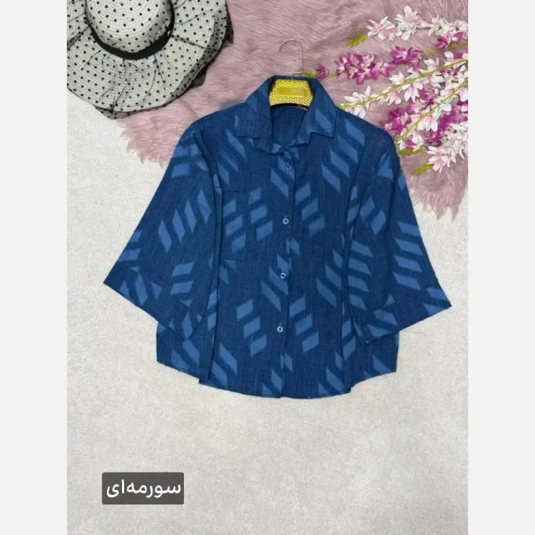 شومیز باکسی زنانه مدل سوین جنس شانتون فری سایز 38 تا 46
