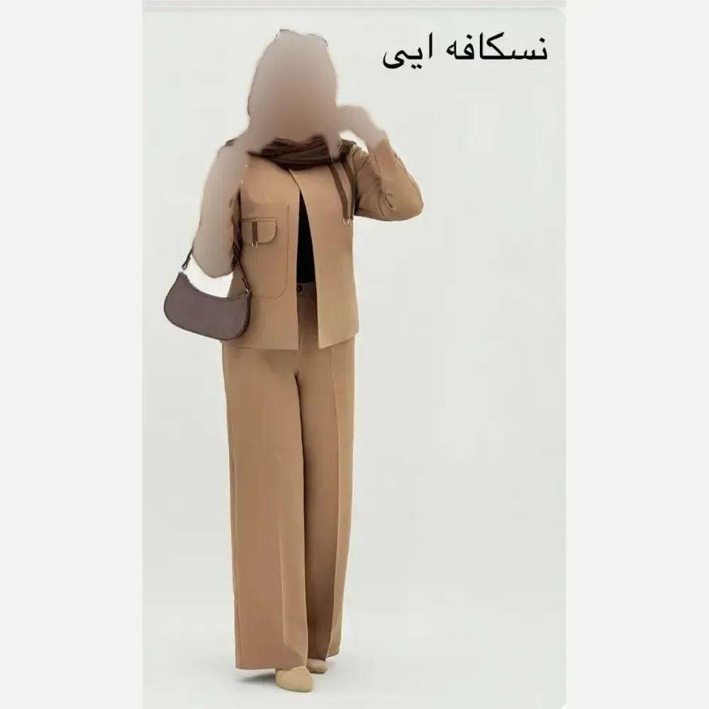 کت و شلوار زنانه مدل بهار جنس مازراتی درجه یک با شلوار بگ