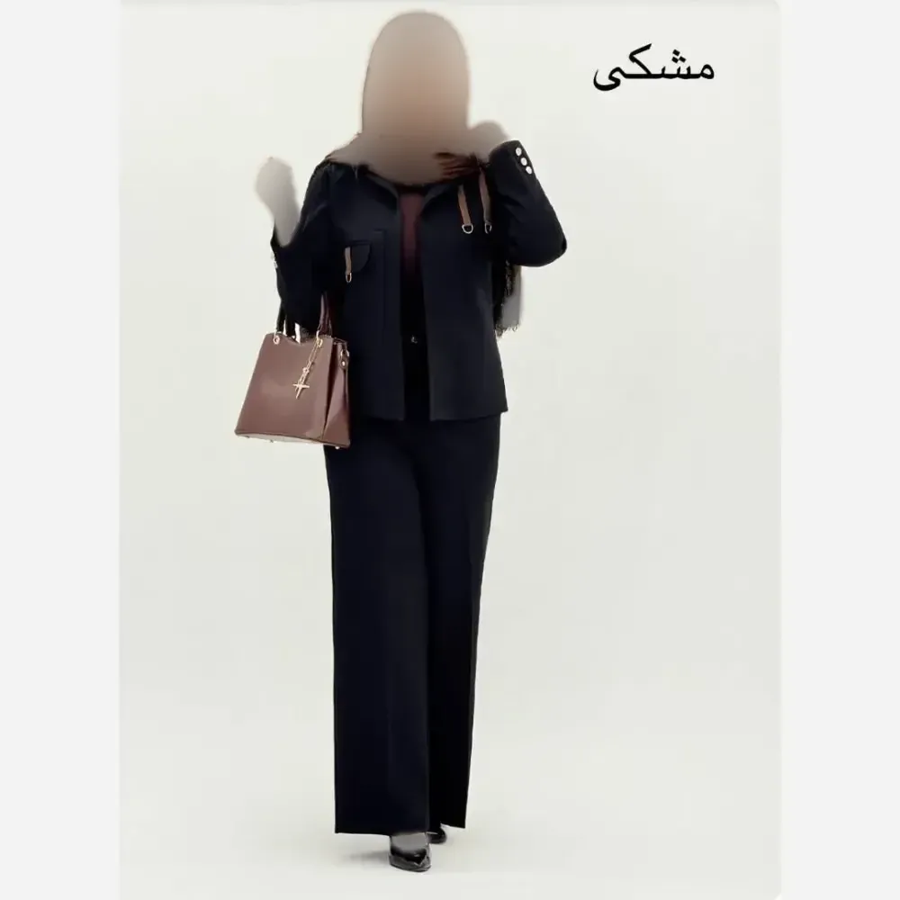 کت و شلوار زنانه مدل بهار جنس مازراتی درجه یک با شلوار بگ