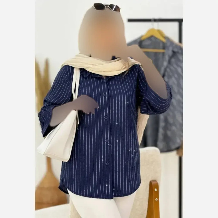 شومیز زنانه مدل فرناز جنس شانتون درجه یک فری سایز 36 تا 46