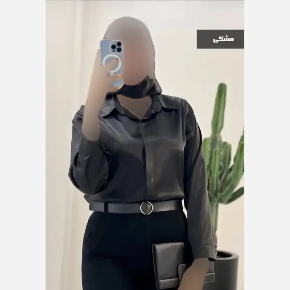 شومیز زنانه ساتن فرانسه ضخیم در 4 رنگ سایز 36 تا 46