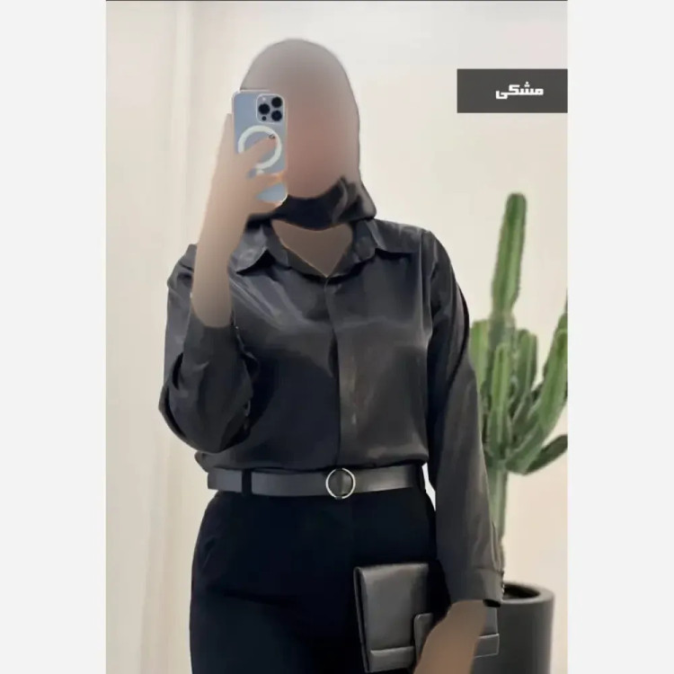 شومیز زنانه ساتن فرانسه ضخیم در 4 رنگ سایز 36 تا 46