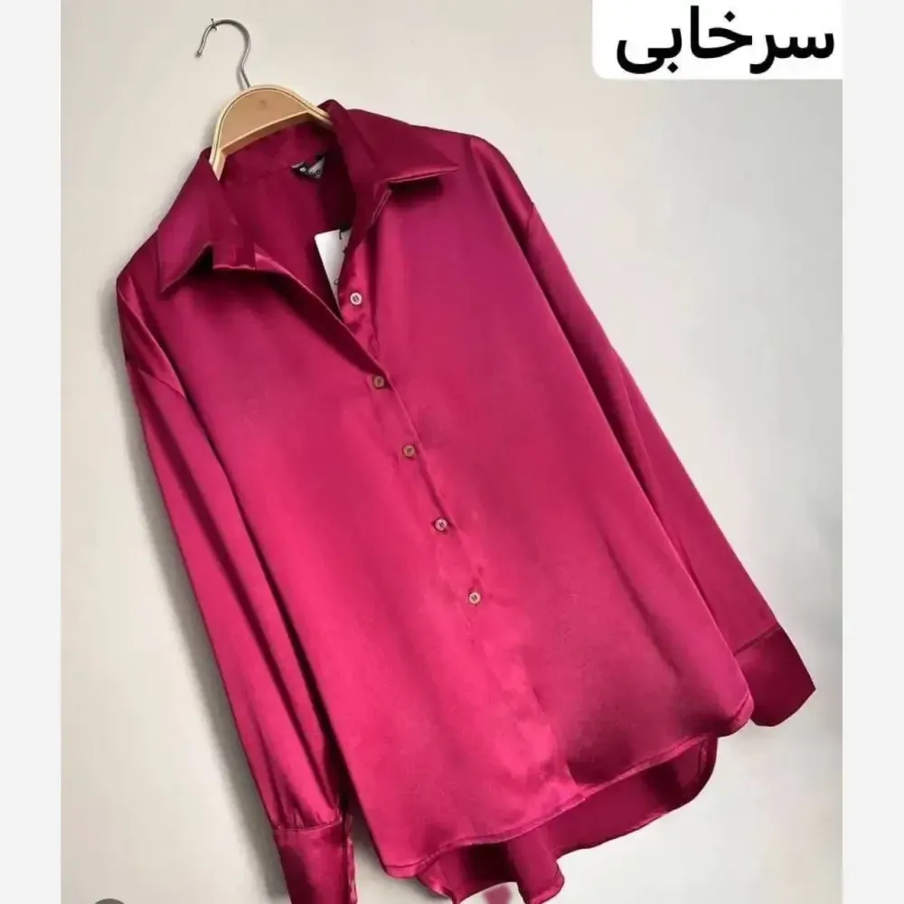شومیز زنانه ساتن فرانسه ضخیم در 4 رنگ سایز 36 تا 46