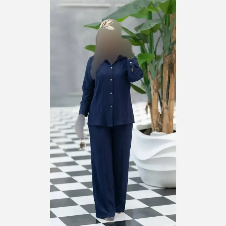 ست شومیز و شلوار زنانه جنس بامبو خنک و نرم در رنگبندی متنوع