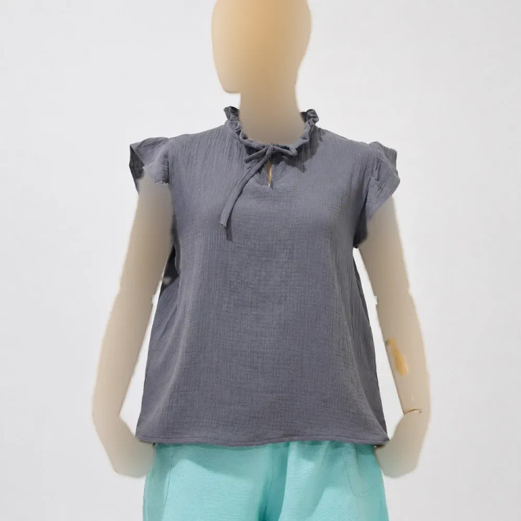 تاپ زنانه دبل فیس کد 1430 جنس وال قد 55 سانتیمتر