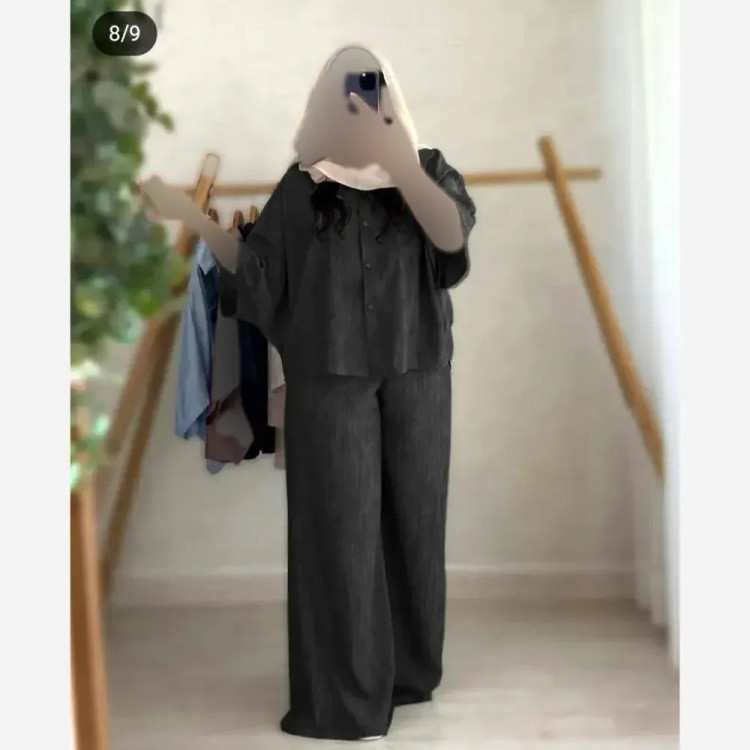 ست شومیز و شلوار زنانه جنس شانتون صوفیا سایز 38 تا 46