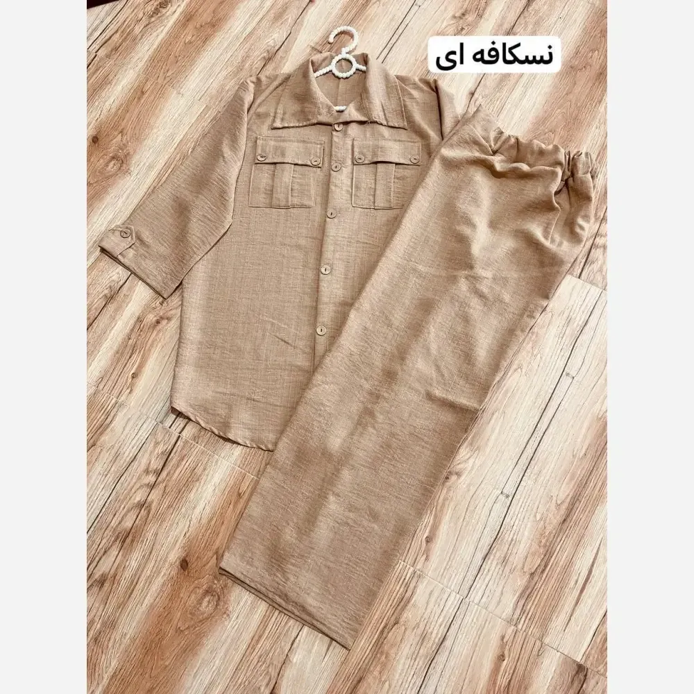 ست مانتو شلوار زنانه مدل راحیل جنس صوفیا ژاکارد فری سایز