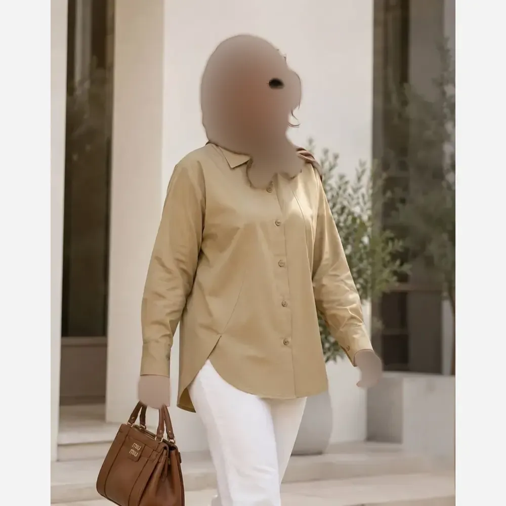 شومیز لینن مدل ملین زنانه رنگبندی پاستیلی سایز بزرگ 38 تا 50