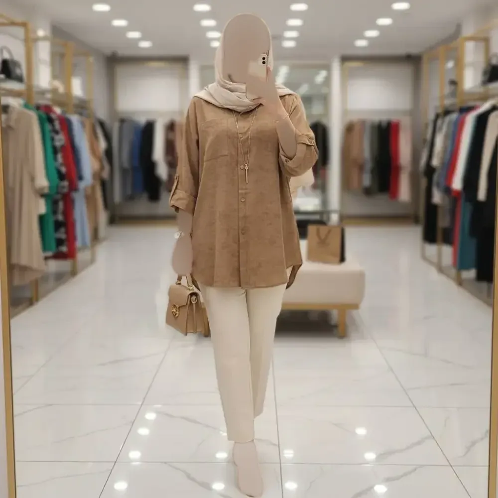 شومیز مانتویی زنانه مدل پرنیا جنس سوفیا ژاکارد در چهار رنگ متنوع