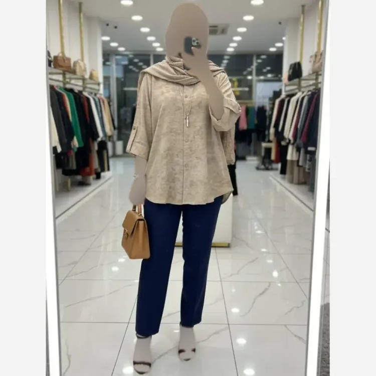 شومیز مانتویی زنانه مدل پرنیا جنس سوفیا ژاکارد در چهار رنگ متنوع