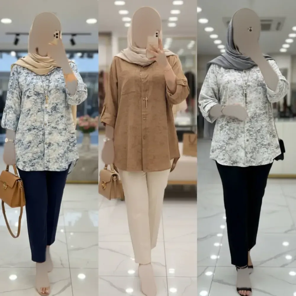 شومیز مانتویی زنانه مدل پرنیا جنس سوفیا ژاکارد در چهار رنگ متنوع