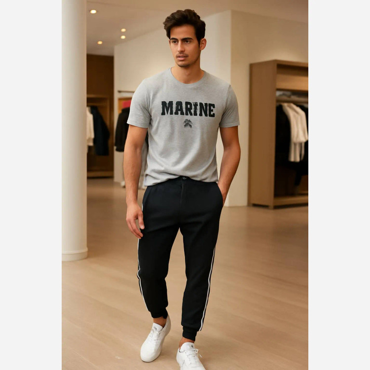ست تیشرت و شلوار مردانه مدل marin جنس پنبه سوپر اعلا