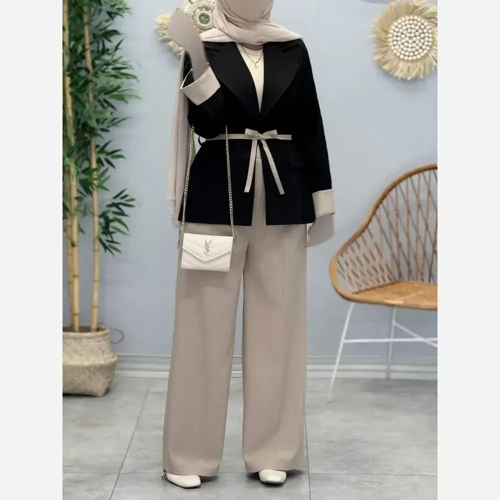 کت شلوار زنانه مزونی مدل موژان جنس صوفیا ژاکارد درجه یک سایز 38 تا 50