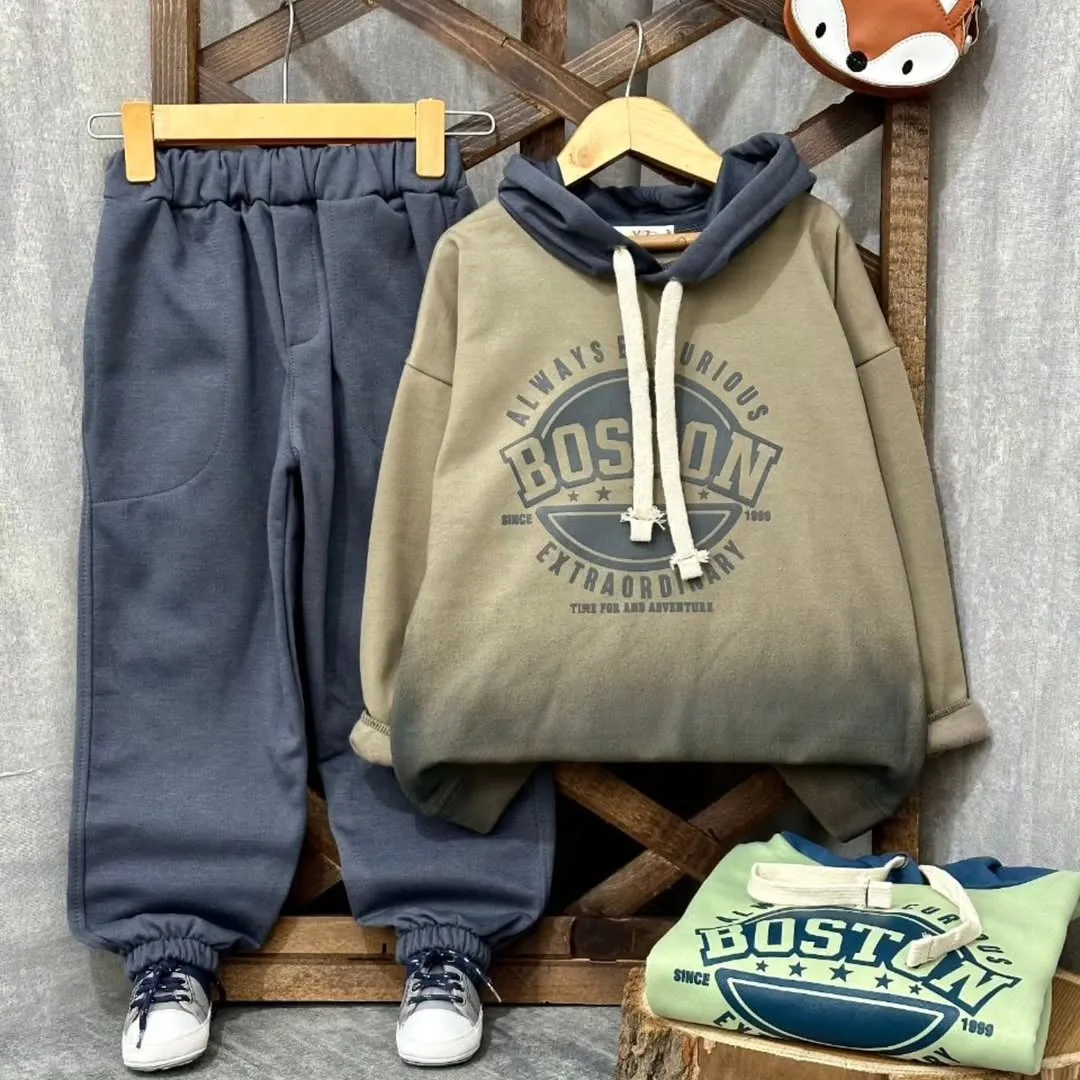 ست هودی و شلوار بچگانه اسپرت مناسب 2 تا 9 سال