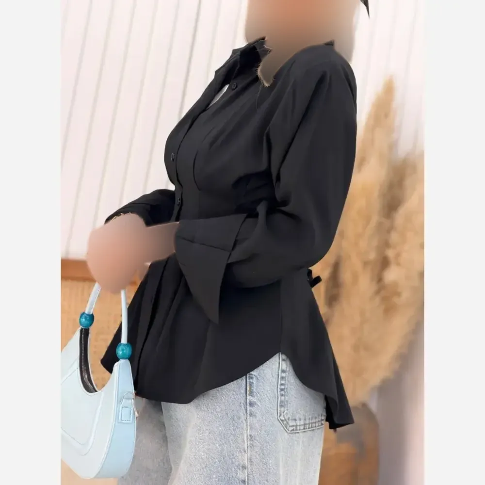 شومیز زنانه مدل کاترینا جنس ژاکلین فری سایز بندینکی