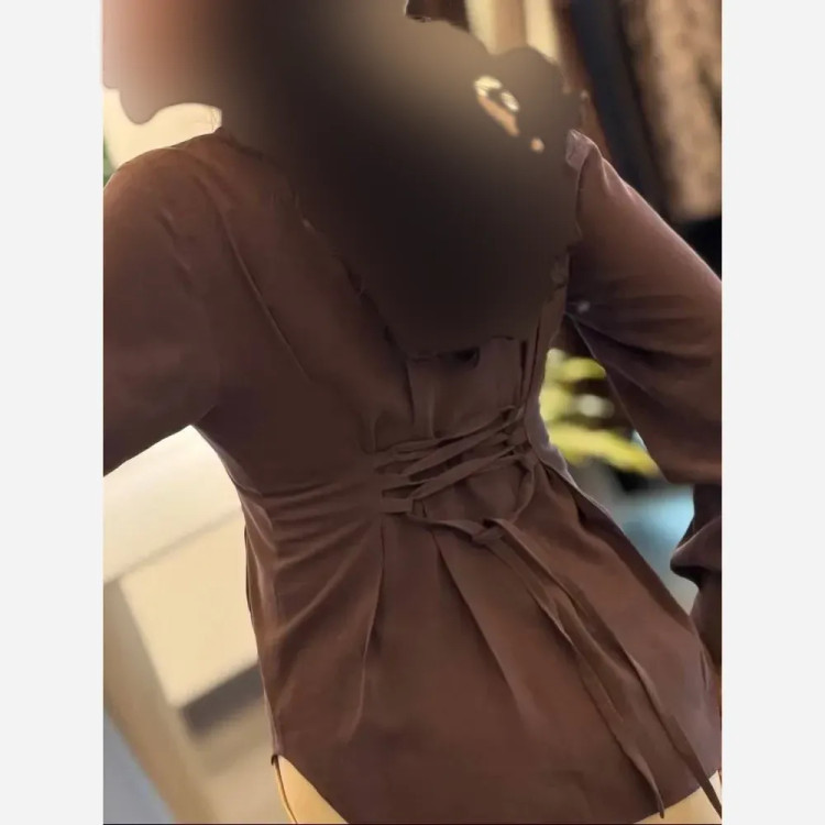 شومیز زنانه مدل کاترینا جنس ژاکلین فری سایز بندینکی