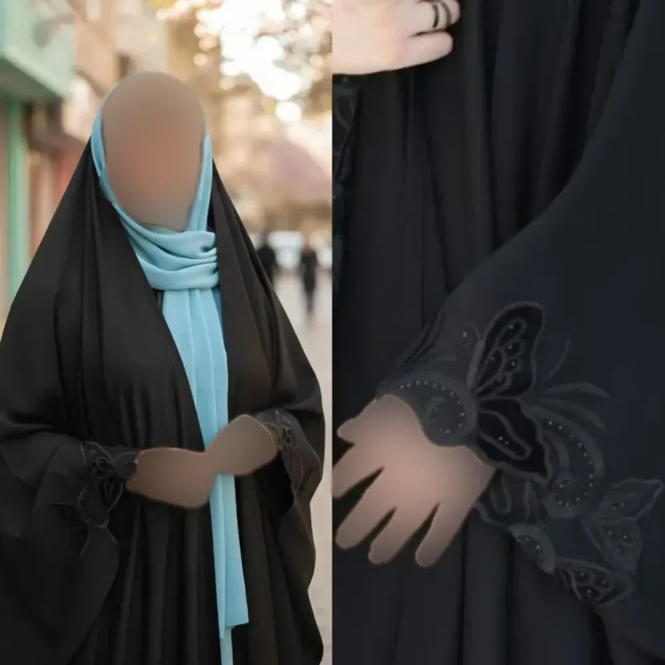 چادر جده گلدوزی شده جنس کن کن ندا مروارید مشکی
